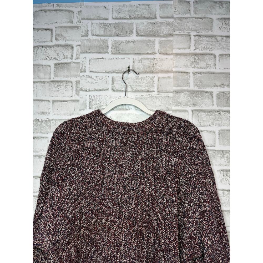 Vintage 417 Van Heusen Marled Knit Sweater XL Oversized Burgundy Crewneck Men's - Picture 3 of 7